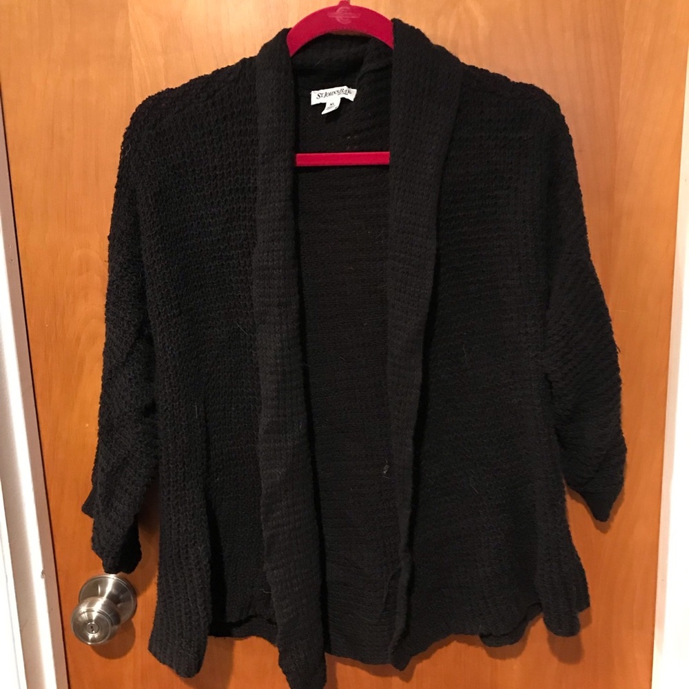 St. John’s Bay Black Knit Cardigan xl